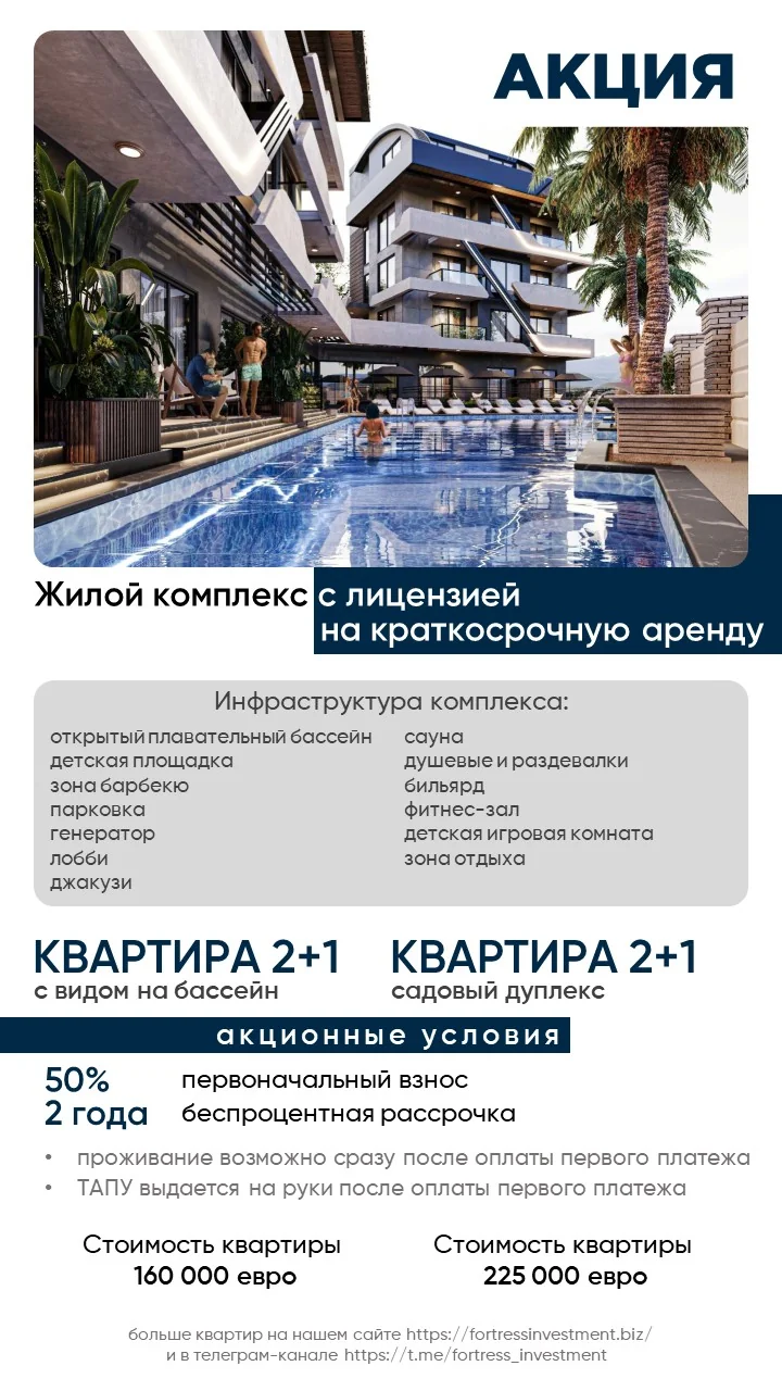 Акционное предложение квартиры в жилом комплексе
