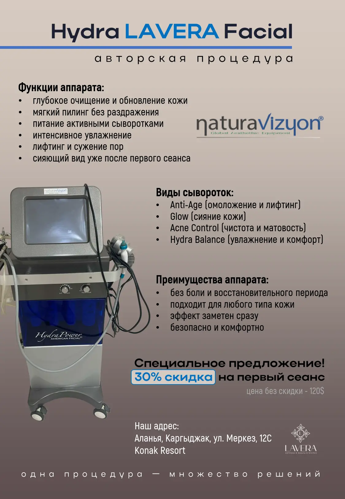 Информационный макет оборудования Lavera